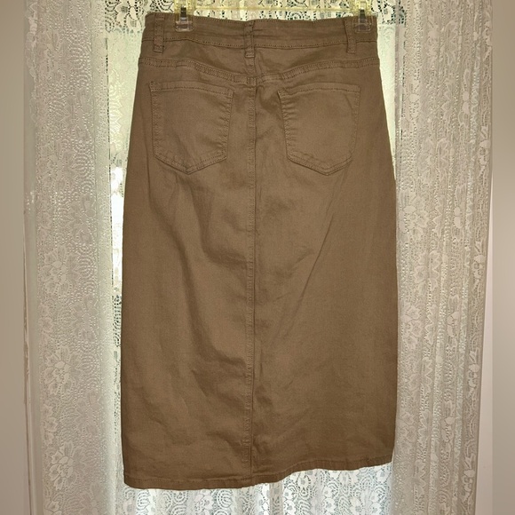 Beige Inherit midi length skirt - Picture 2 of 9